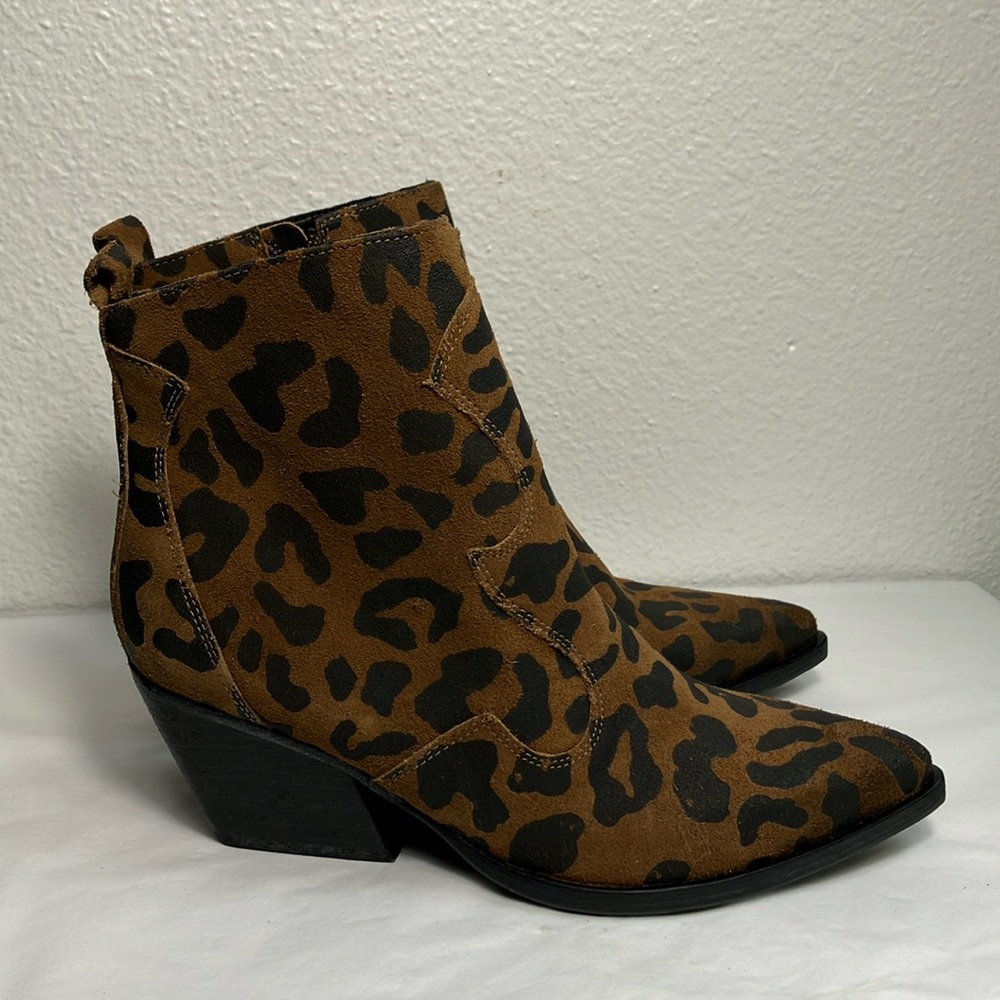NEW GOLO women's rodeo booties in leopard vintage leather cowboy rodeo 7
